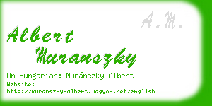 albert muranszky business card